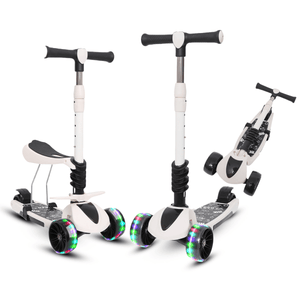 Habib 3-Rad Kinderroller mit LED Rädern & Sitz | Faltbar Höhenverstellbar - HabibSport