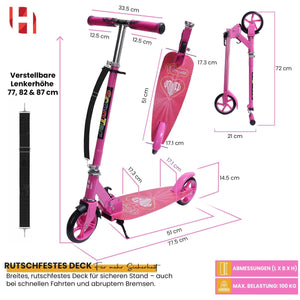 Habib Cityroller für Kinder & Jugendliche | Breites Deck, faltbar & bis 100kg - HabibSport