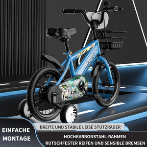 Habib Gruppe Dino Jungenfahrrad 12" 14" 16" | Set mit Schutzpads & Pumpe - Europebazar