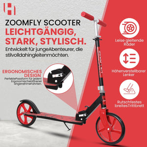Habib Gruppe Kickroller mit 205mm XXL Rädern | Klappbar & bis 100kg - Europebazar