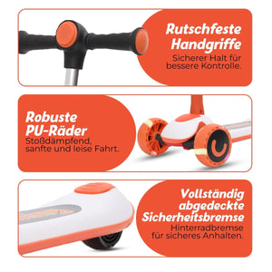 Habib Gruppe Kinderroller 3 - Rad mit LED Licht | Klappbar & Höhenverstellbar - Europebazar