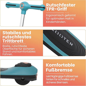 Habib Gruppe Kinderroller Tretroller 3 - Rad - LED Frontlicht, Rücklicht & Leuchtendes Deck Scooter, Faltbar, Höhenverstellbar, rutschfest & Pannensicher (3 - 8 Jahre) - Europebazar