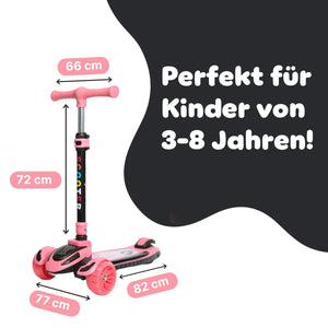 Habib Gruppe Train Scooter Kinderroller | 3 - Rad, LED - Licht & Faltbar - Europebazar