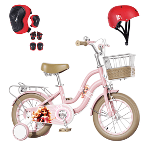 Habib Mädchenfahrrad Komplettset (12, 14, 16 Zoll) inkl. Luftpumpe & 6-teiligem Schutz-Set - HabibSport