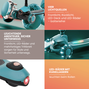 Habib Premium LED Scooter 3-Rad | Frontlicht & Leucht-Deck - HabibSport