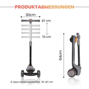 Habib Premium LED Scooter 3-Rad | Frontlicht & Leucht-Deck - HabibSport