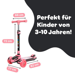 Habib Train Scooter Kinderroller | 3-Rad, LED-Licht & Faltbar - HabibSport