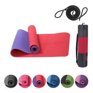 Habib Yogamatte Satz inklusive Yogablöcke - Rutschfeste Gepolsterte Trainingsmatte für Fitness Inklusive Yogagurt und Tasche - 2er Set YogaBlöcke Unterstützung für Pilates,Meditation,Erholung - HabibSport