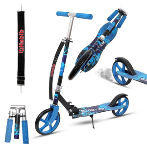 Kickroller Kinderroller – Klappbar, 4 - Stufig Höhenverstellbar, XXL Räder, bis 100kg Belastbar, Tretroller Kickscooter Cityroller für Groß und Klein - Europebazar