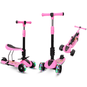Habib 3-Rad Kinderroller mit LED Rädern & Sitz | Faltbar Höhenverstellbar - HabibSport