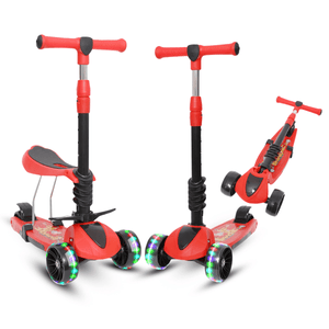 Habib 3-Rad Kinderroller mit LED Rädern & Sitz | Faltbar Höhenverstellbar - HabibSport