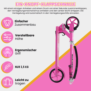 Habib Cityroller für Kinder & Jugendliche | Breites Deck, faltbar & bis 100kg - HabibSport