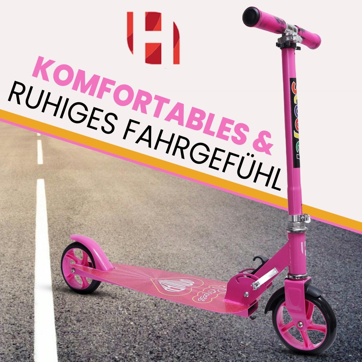 Habib Cityroller für Kinder & Jugendliche | Breites Deck, faltbar & bis 100kg - HabibSport