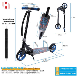 Habib Cityroller für Kinder & Jugendliche | Breites Deck, faltbar & bis 100kg - HabibSport