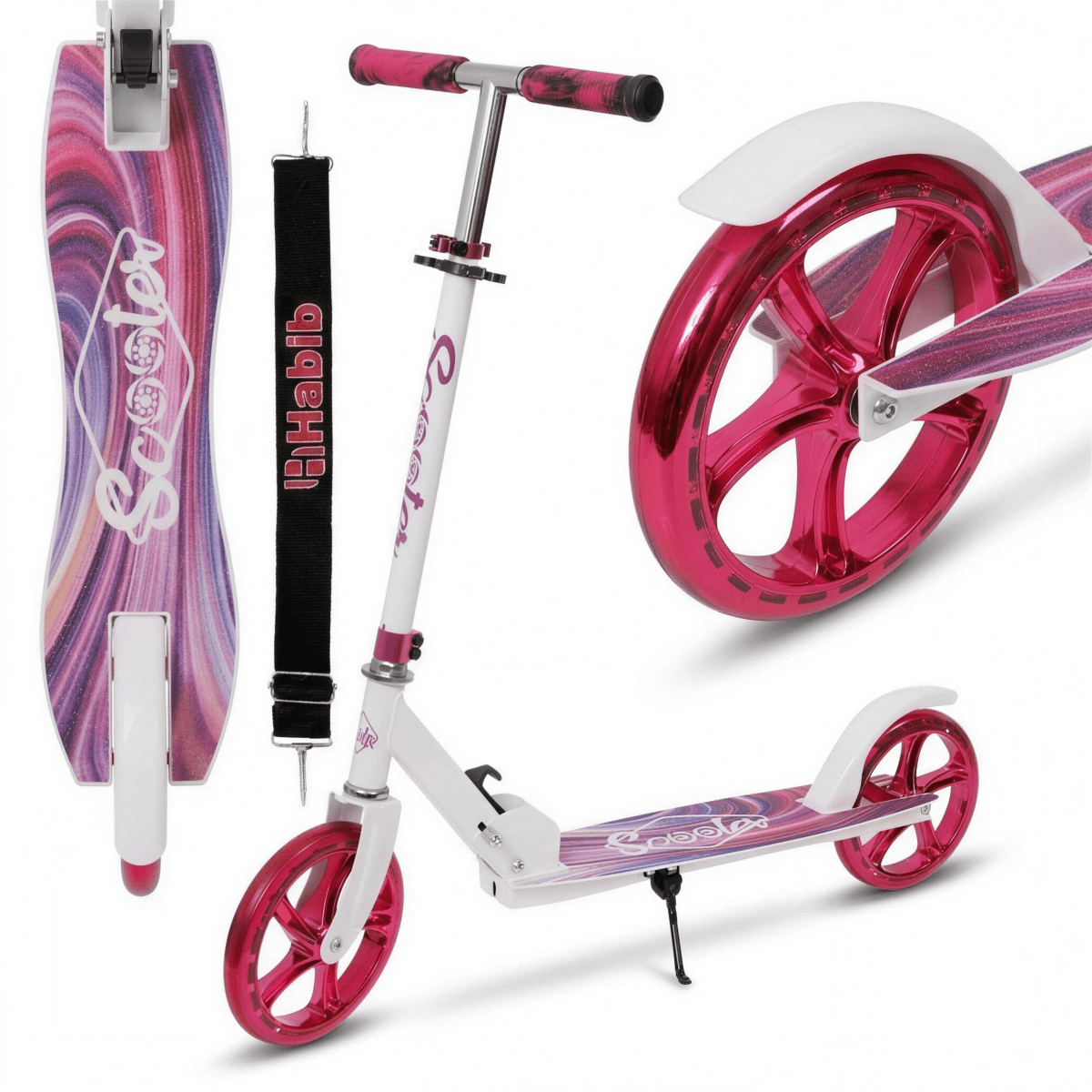 Habib Cityroller mit XXL Glanz-Rädern | Klappbar & bis 100kg - HabibSport