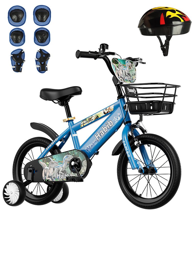 Habib Dino Jungenfahrrad 12" 14" 16" | Set mit Schutzpads & Pumpe - HabibSport