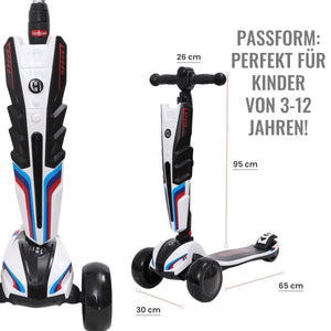 Habib Gruppe 3 - Rad Roller mit LED - Licht | Klappbar & bis 100kg belastbar - Europebazar