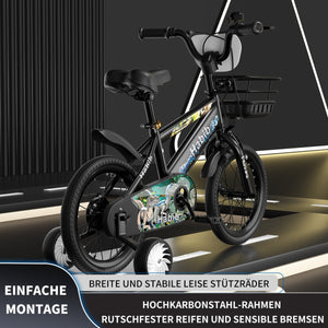 Habib Gruppe Dino Jungenfahrrad 12" 14" 16" | Set mit Schutzpads & Pumpe - Europebazar