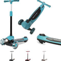 Habib Gruppe Kinderroller Tretroller 3 - Rad - LED Frontlicht, Rücklicht & Leuchtendes Deck Scooter, Faltbar, Höhenverstellbar, rutschfest & Pannensicher (3 - 8 Jahre) - Europebazar