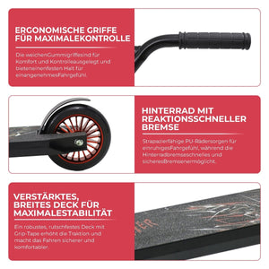 Habib Gruppe Stunt Scooter 360° | 110mm Alukern Räder & ABEC 9 - Europebazar