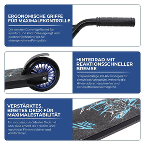 Habib Gruppe Stunt Scooter 360° | 110mm Alukern Räder & ABEC 9 - Europebazar