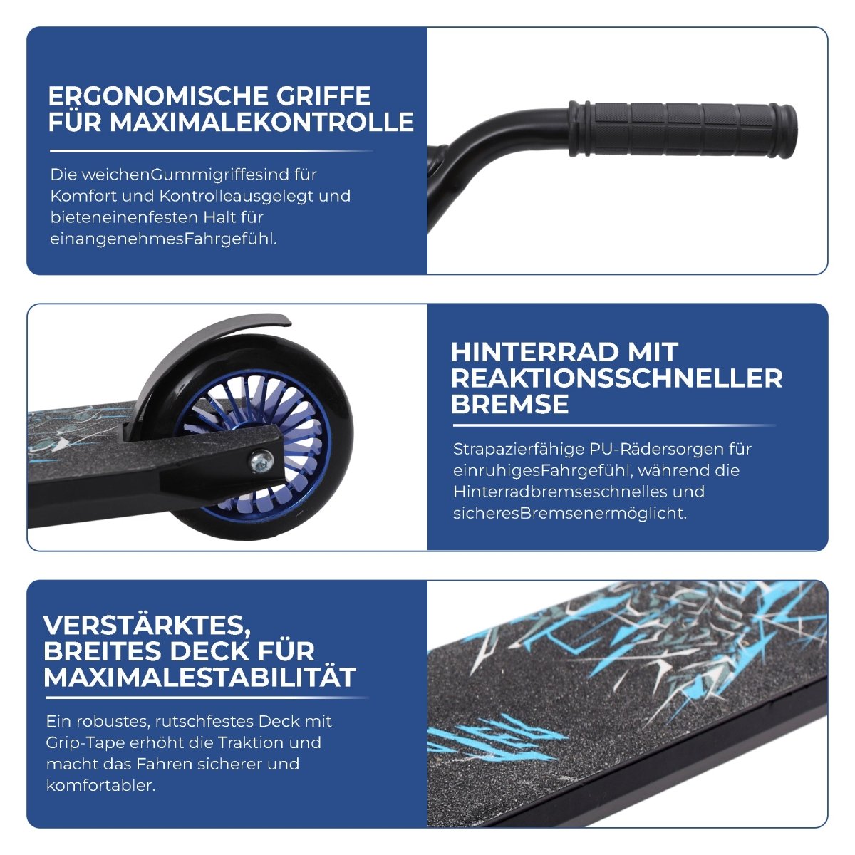 Habib Gruppe Stunt Scooter 360° | 110mm Alukern Räder & ABEC 9 - Europebazar