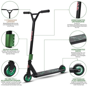 Habib Gruppe Stunt Scooter 360° | 110mm Alukern Räder & ABEC 9 - Europebazar