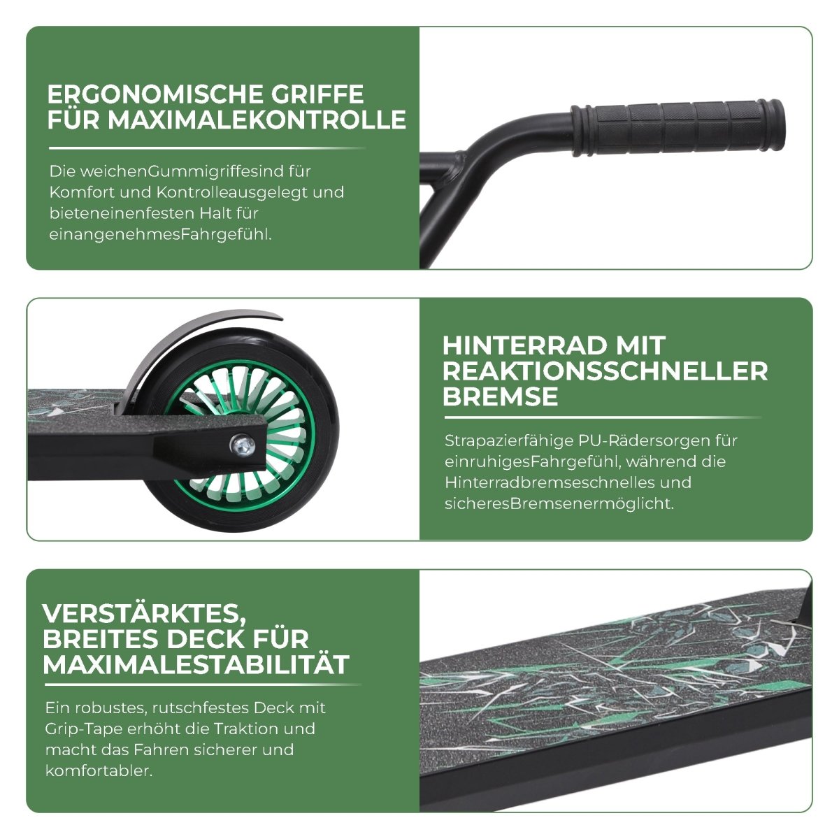 Habib Gruppe Stunt Scooter 360° | 110mm Alukern Räder & ABEC 9 - Europebazar