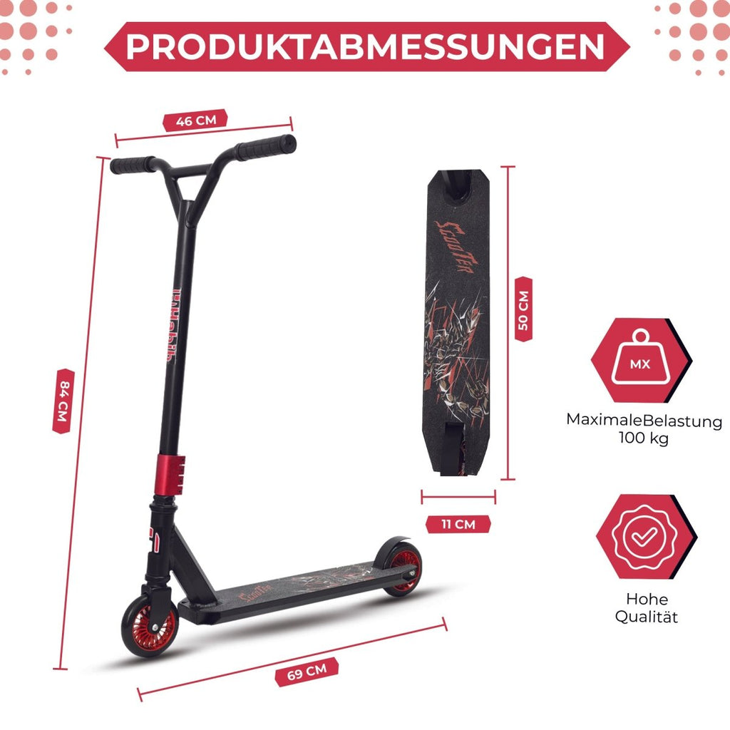 Habib Gruppe Stunt Scooter 360° | 110mm Alukern Räder & ABEC 9 - Europebazar