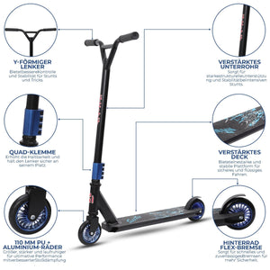 Habib Gruppe Stunt Scooter 360° | 110mm Alukern Räder & ABEC 9 - Europebazar