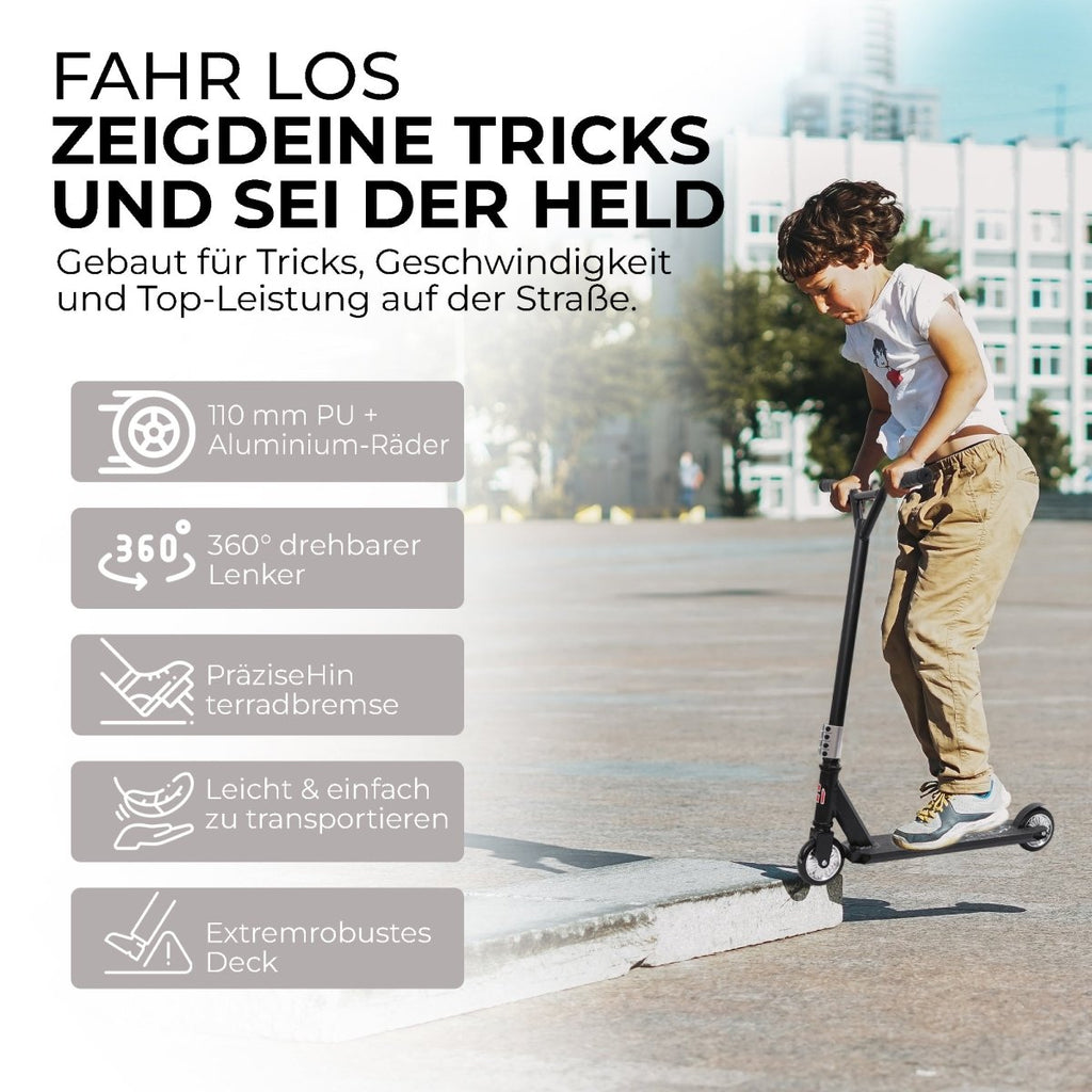 Habib Gruppe Stunt Scooter 360° | 110mm Alukern Räder & ABEC 9 - Europebazar