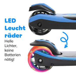 Habib Gruppe Train Scooter Kinderroller | 3 - Rad, LED - Licht & Faltbar - Europebazar