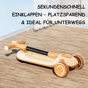 Habib Kinderroller 3-Rad mit LED Licht | Klappbar & Höhenverstellbar - HabibSport