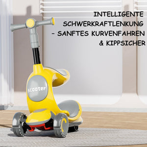Habib Kinderroller 3-Rad mit LED Licht | Klappbar & Höhenverstellbar - HabibSport