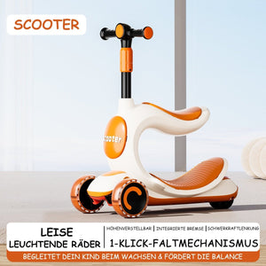 Habib Kinderroller 3-Rad mit LED Licht | Klappbar & Höhenverstellbar - HabibSport