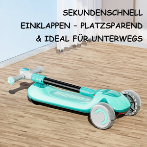 Habib Kinderroller 3-Rad mit LED Licht | Klappbar & Höhenverstellbar - HabibSport