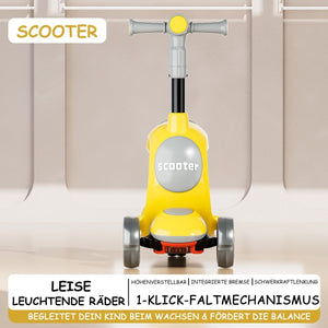 Habib Kinderroller 3-Rad mit LED Licht | Klappbar & Höhenverstellbar - HabibSport