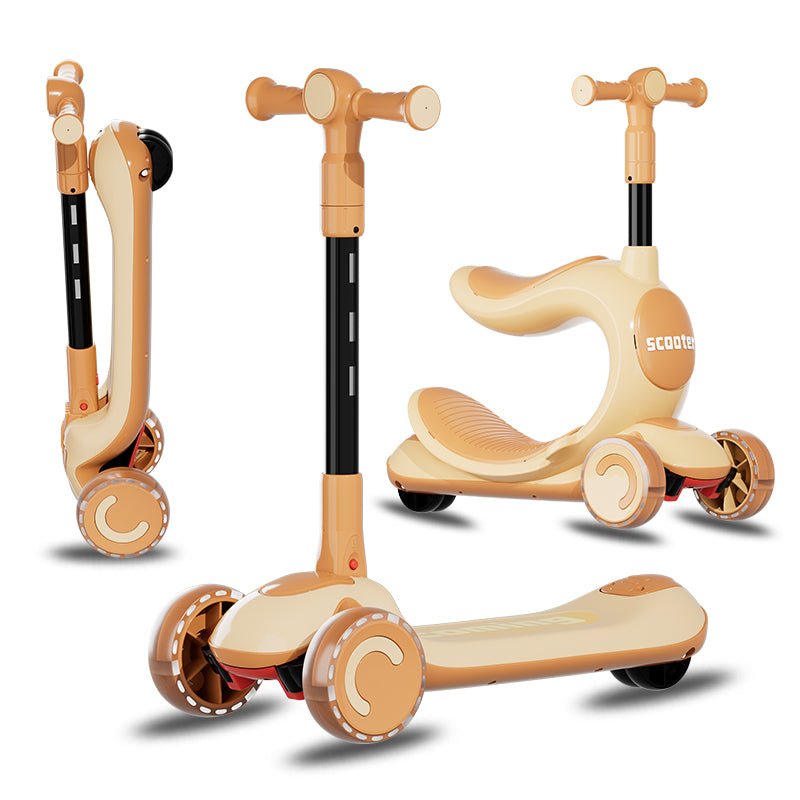 Habib Kinderroller 3-Rad mit LED Licht | Klappbar & Höhenverstellbar - HabibSport