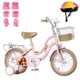 Habib Mädchenfahrrad 12 14 16 Zoll | Retro Weidenkorb Helm Schutzset Pumpe - HabibSport