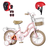 Habib Mädchenfahrrad Komplettset (12, 14, 16 Zoll) inkl. Luftpumpe & 6-teiligem Schutz-Set - HabibSport
