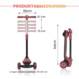 Habib Premium LED Scooter 3-Rad | Frontlicht &amp; Leucht-Deck - HabibSport