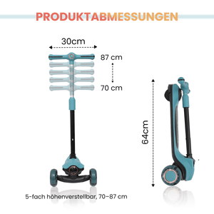Habib Premium LED Scooter 3-Rad | Frontlicht &amp; Leucht-Deck - HabibSport