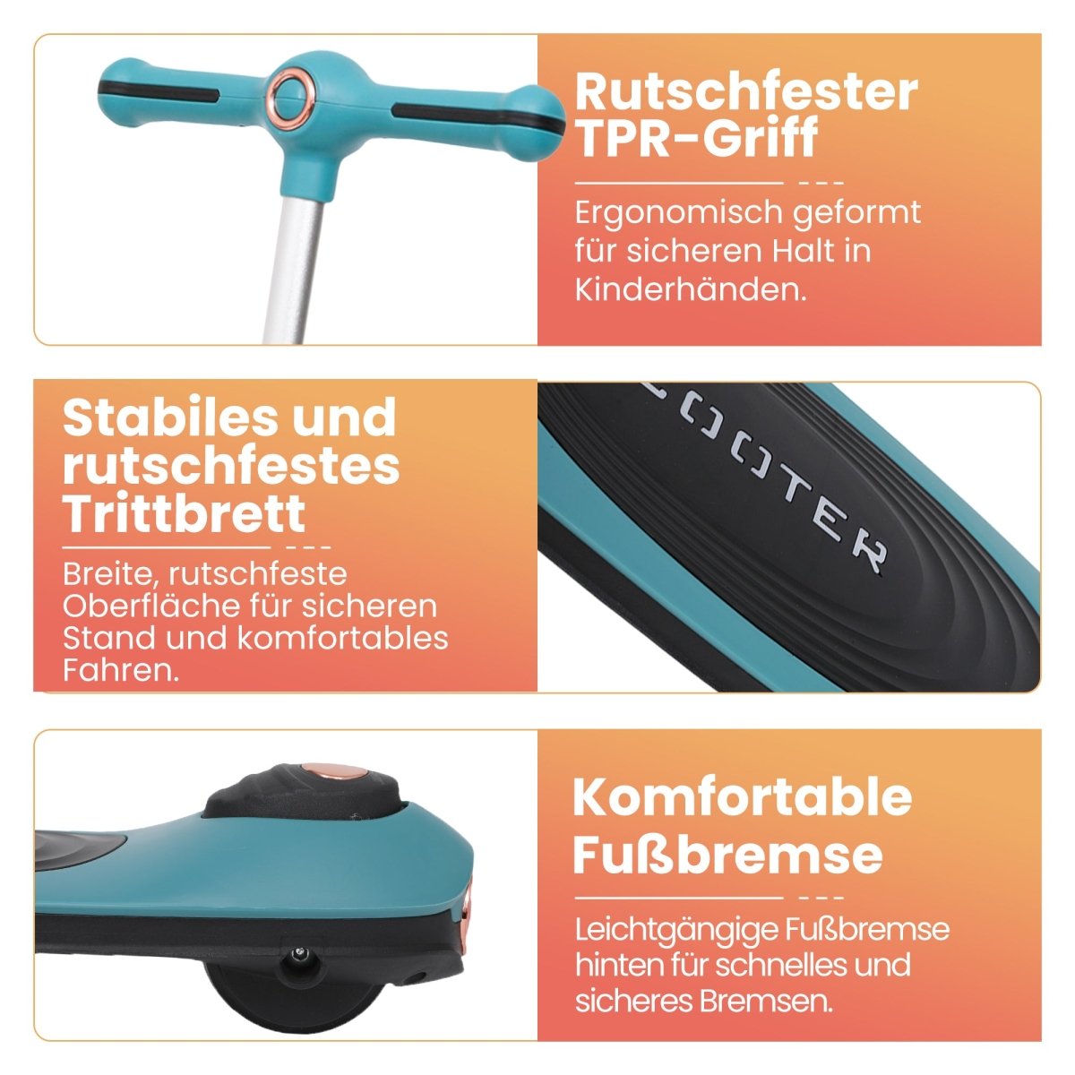 Habib Premium LED Scooter 3-Rad | Frontlicht &amp; Leucht-Deck - HabibSport