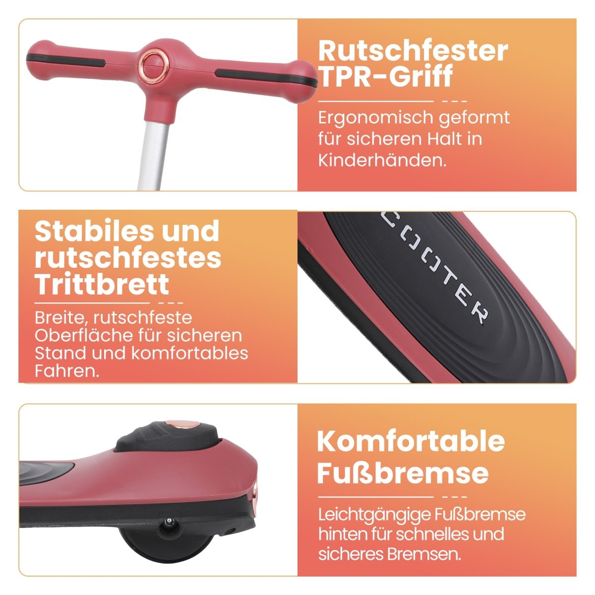 Habib Premium LED Scooter 3-Rad | Frontlicht &amp; Leucht-Deck - HabibSport
