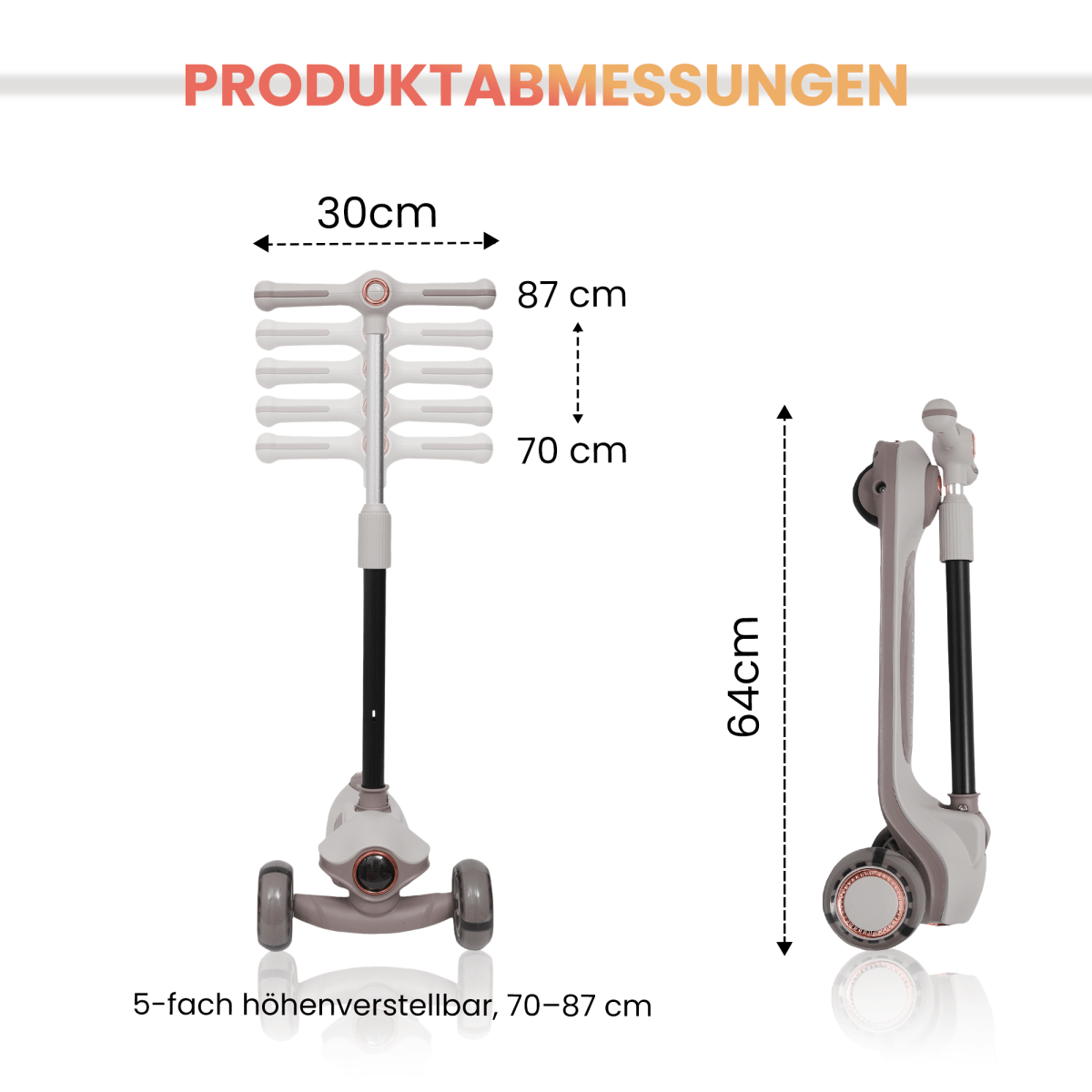 Habib Premium LED Scooter 3-Rad | Frontlicht &amp; Leucht-Deck - HabibSport