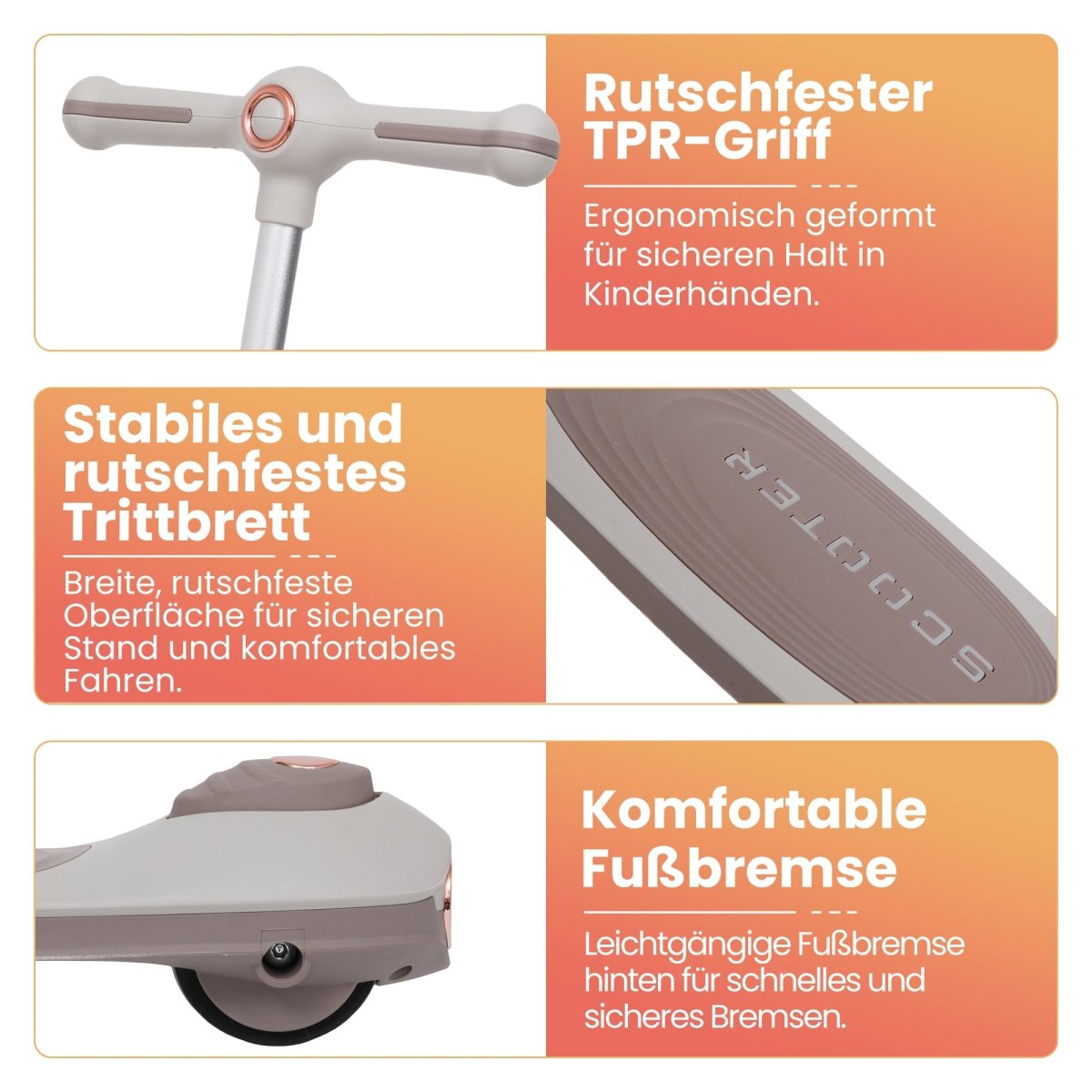 Habib Premium LED Scooter 3-Rad | Frontlicht &amp; Leucht-Deck - HabibSport
