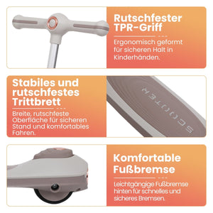 Habib Premium LED Scooter 3-Rad | Frontlicht &amp; Leucht-Deck - HabibSport