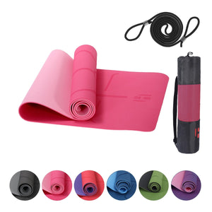 Habib Yogamatte Satz inklusive Yogablöcke - Rutschfeste Gepolsterte Trainingsmatte für Fitness Inklusive Yogagurt und Tasche - 2er Set YogaBlöcke Unterstützung für Pilates,Meditation,Erholung - HabibSport