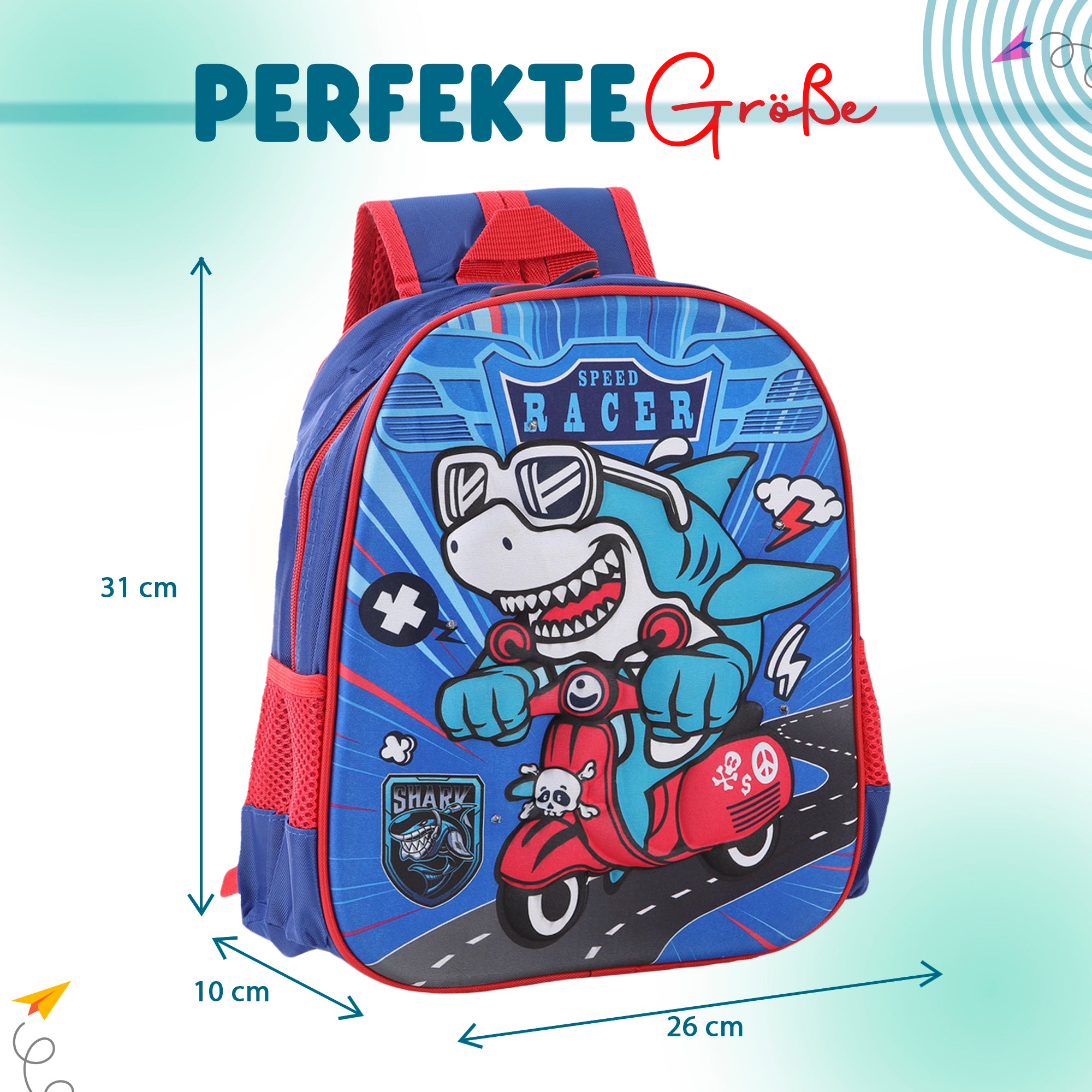 Schulrucksack Kinder Jungen mit LED Rucksack - kleine Kinder LeichtesSchulranzen