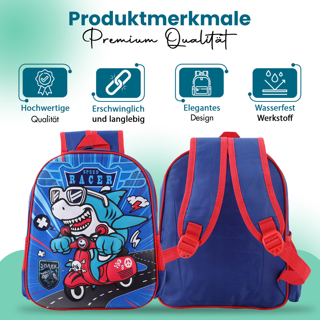 Schulrucksack Kinder Jungen mit LED Rucksack - kleine Kinder LeichtesSchulranzen